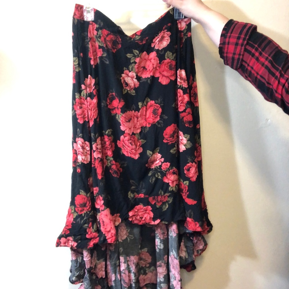 High-low Floral Skirt